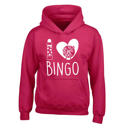 I love bingo children's pink hoodie 12-13 Years