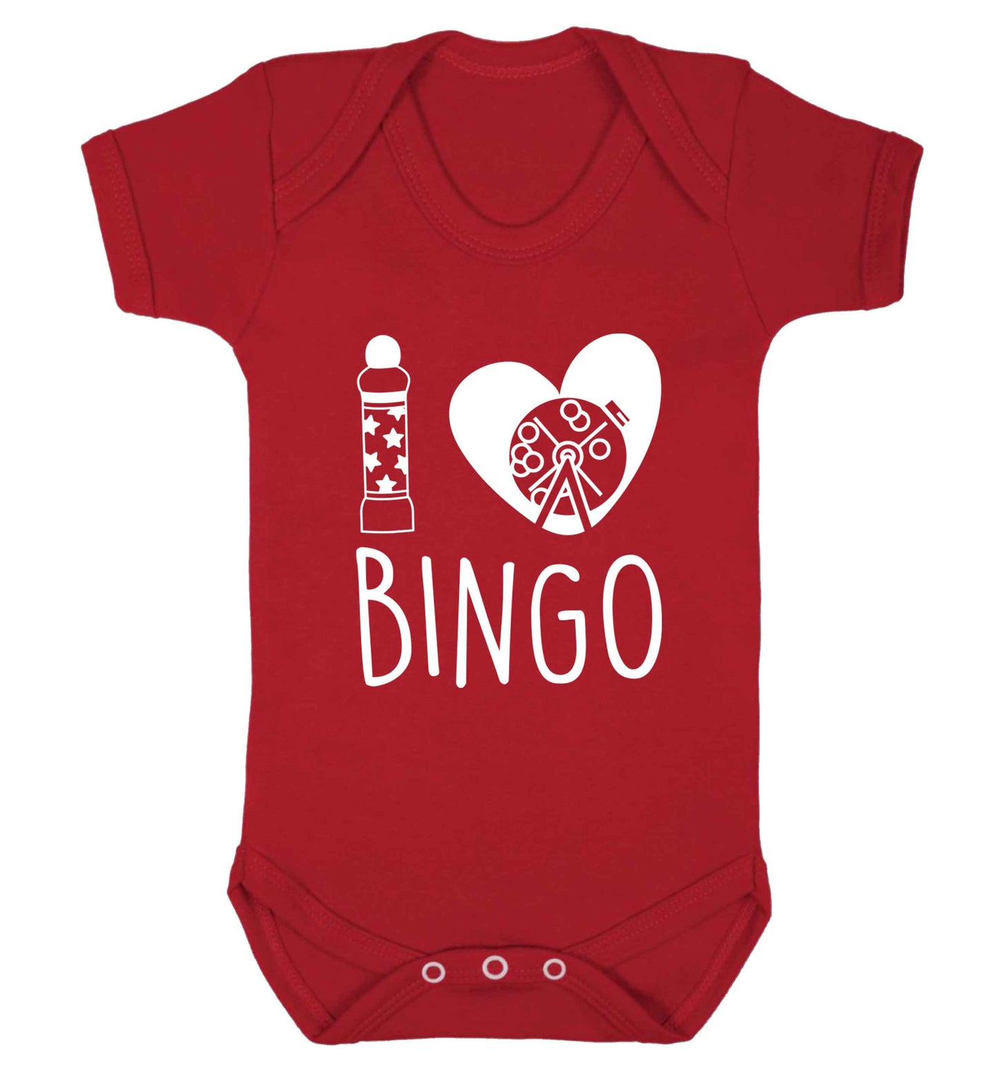 I love bingo Baby Vest red 18-24 months
