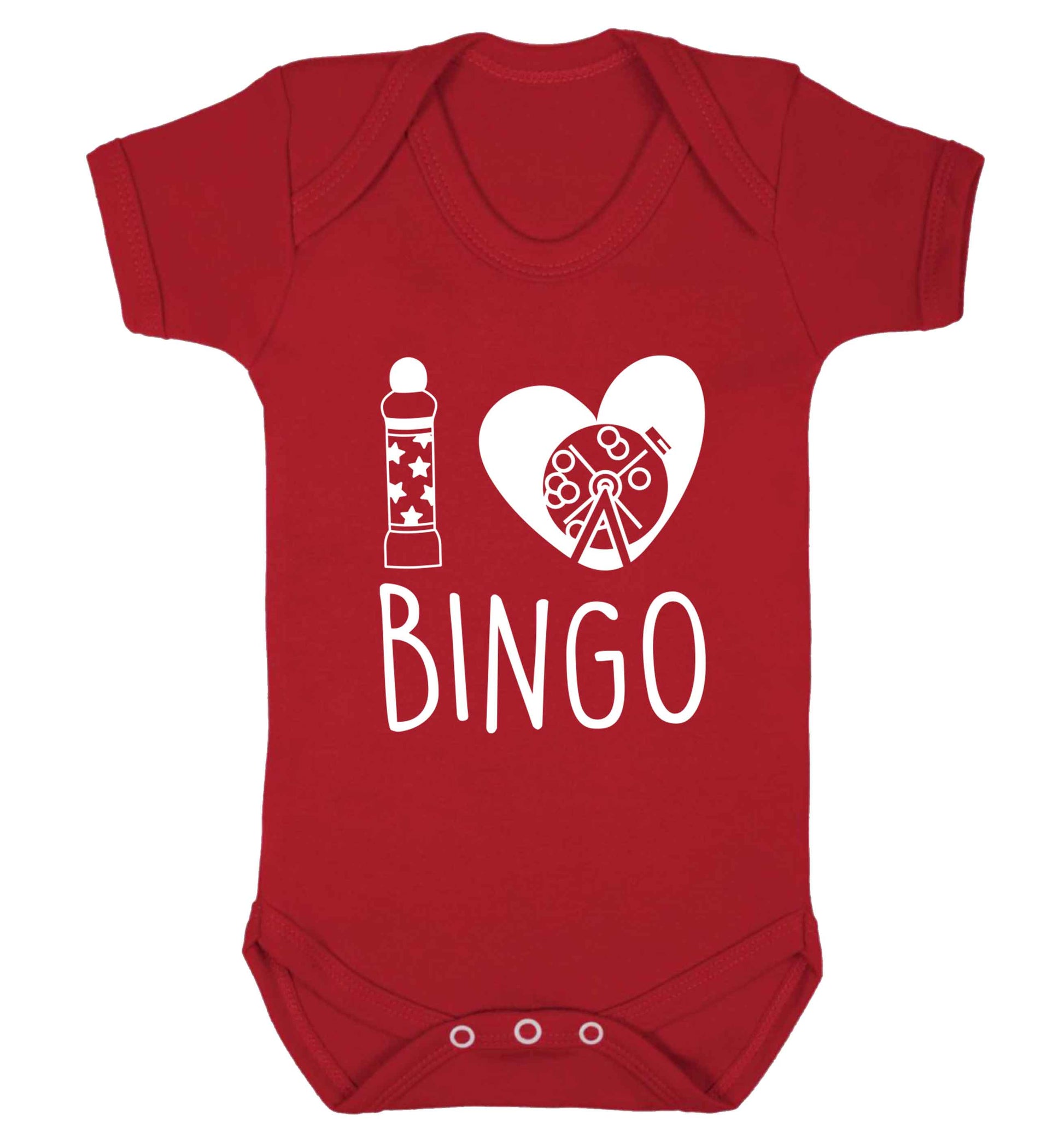 I love bingo Baby Vest red 18-24 months