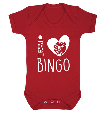 I love bingo Baby Vest red 18-24 months
