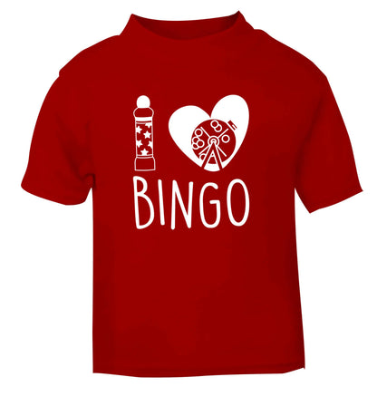 I love bingo red Baby Toddler Tshirt 2 Years