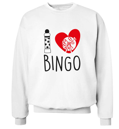 I love bingo Adult's unisex white Sweater 2XL