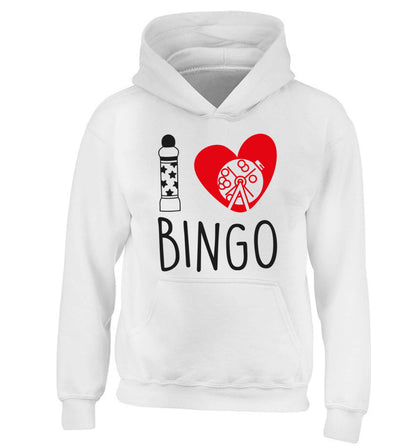 I love bingo children's white hoodie 12-13 Years