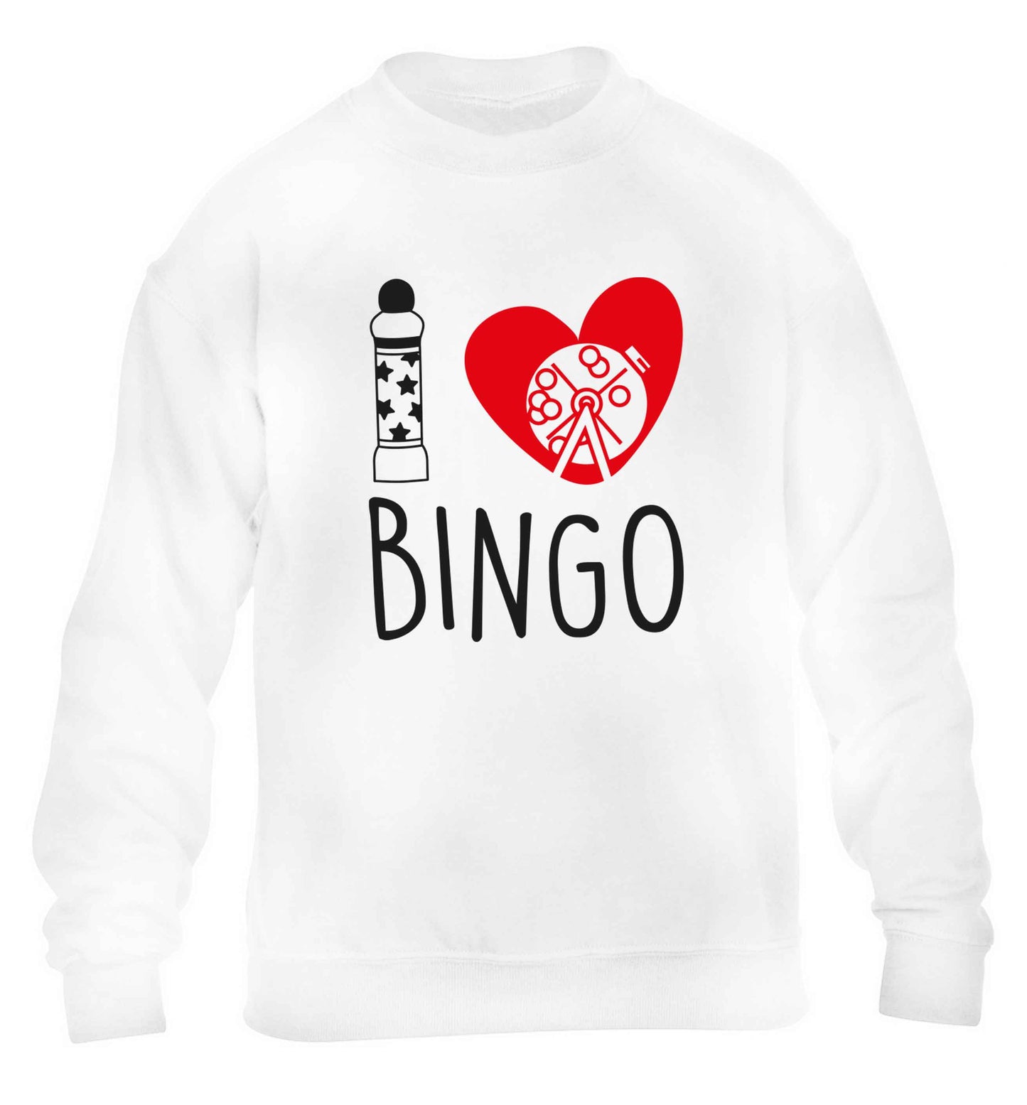 I love bingo children's white sweater 12-13 Years