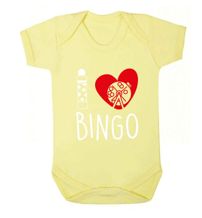 I love bingo Baby Vest pale yellow 18-24 months