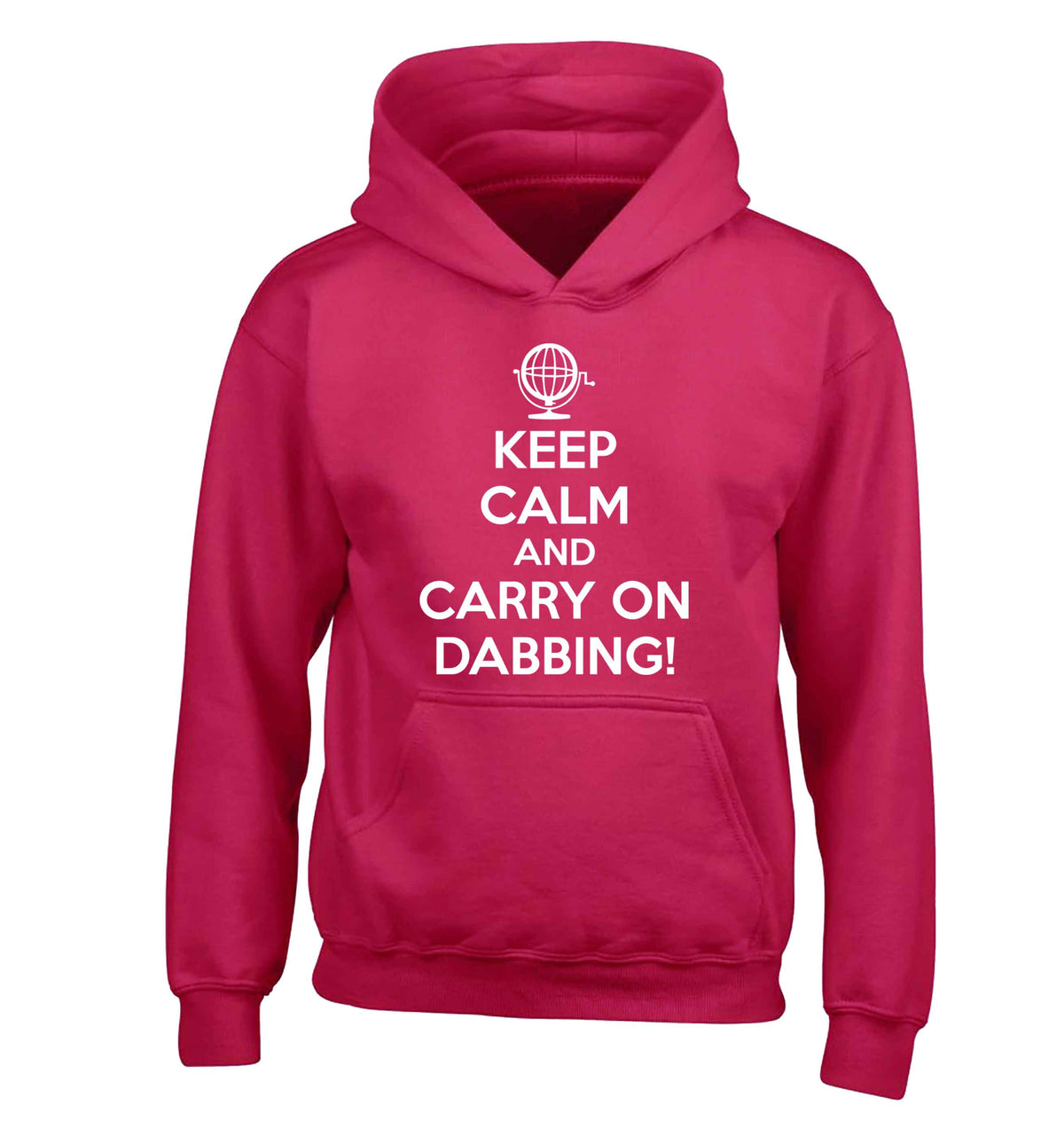 Keep calm and carry on dabbing children's pink hoodie 12-13 Years