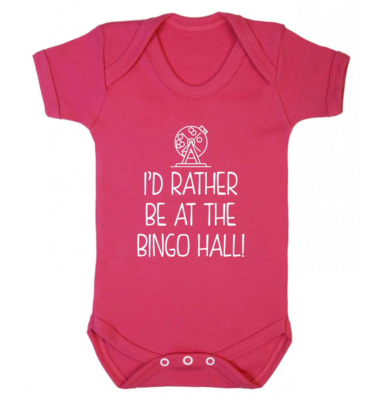 I'd rather be at the bingo hall Baby Vest dark pink 18-24 months