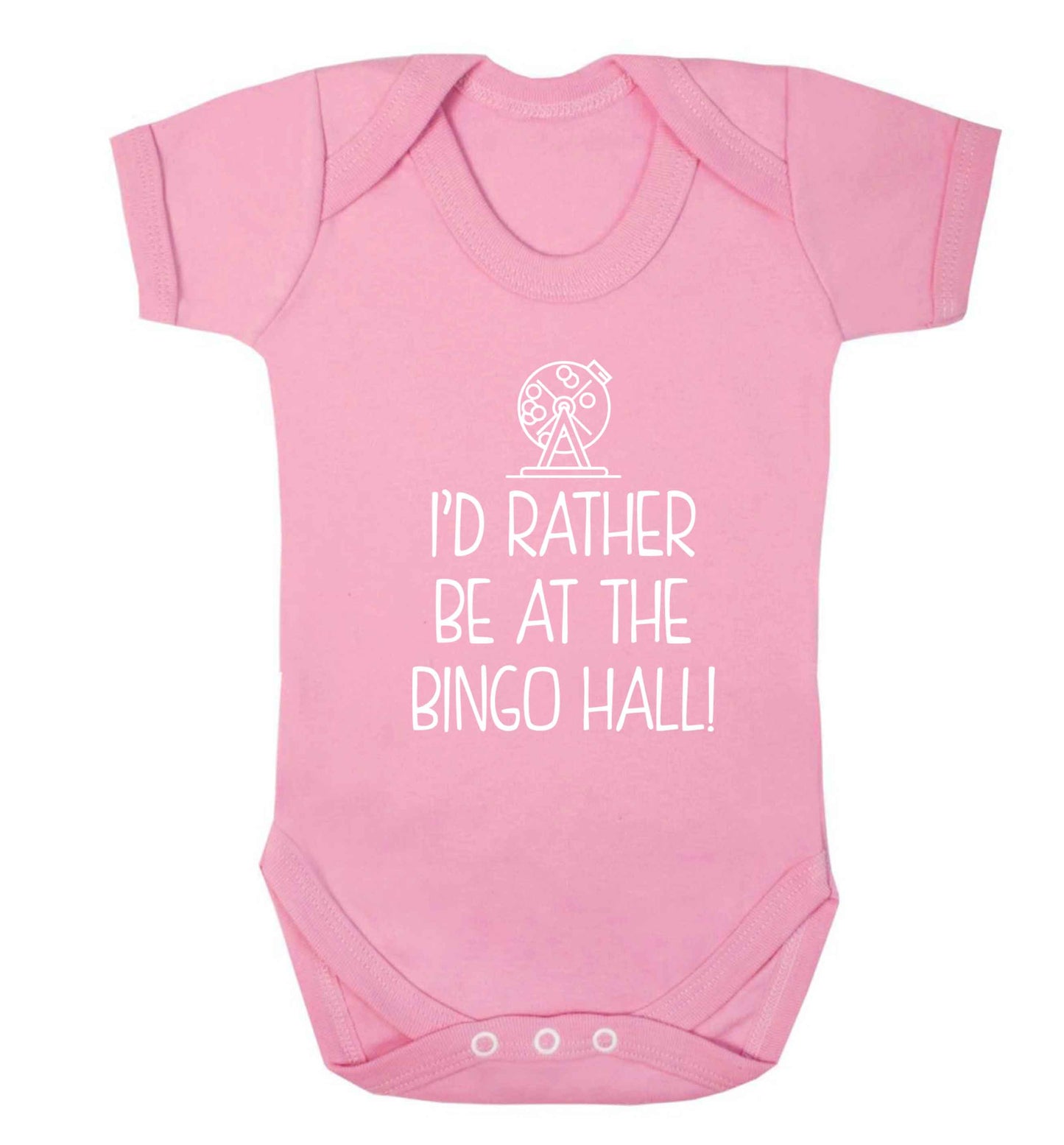 I'd rather be at the bingo hall Baby Vest pale pink 18-24 months