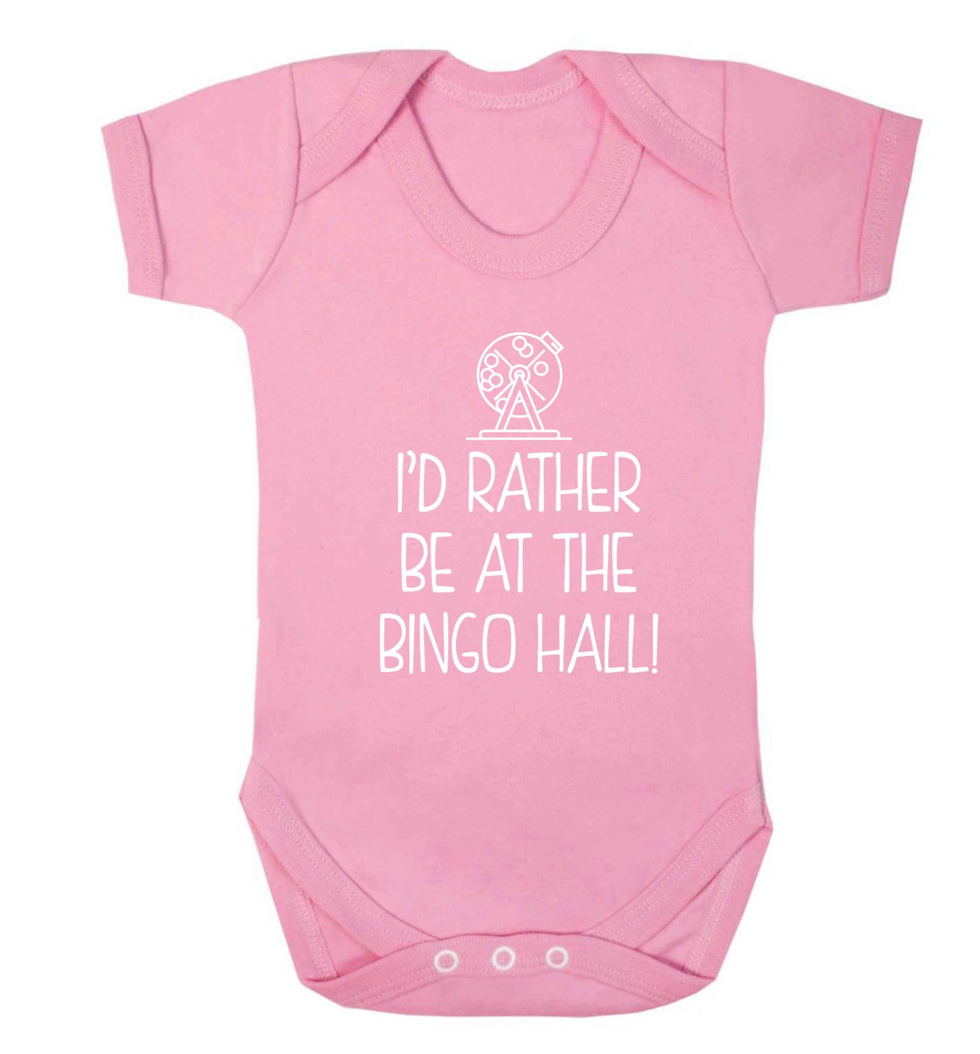 I'd rather be at the bingo hall Baby Vest pale pink 18-24 months