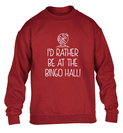 I'd rather be at the bingo hall children's grey sweater 12-13 Years