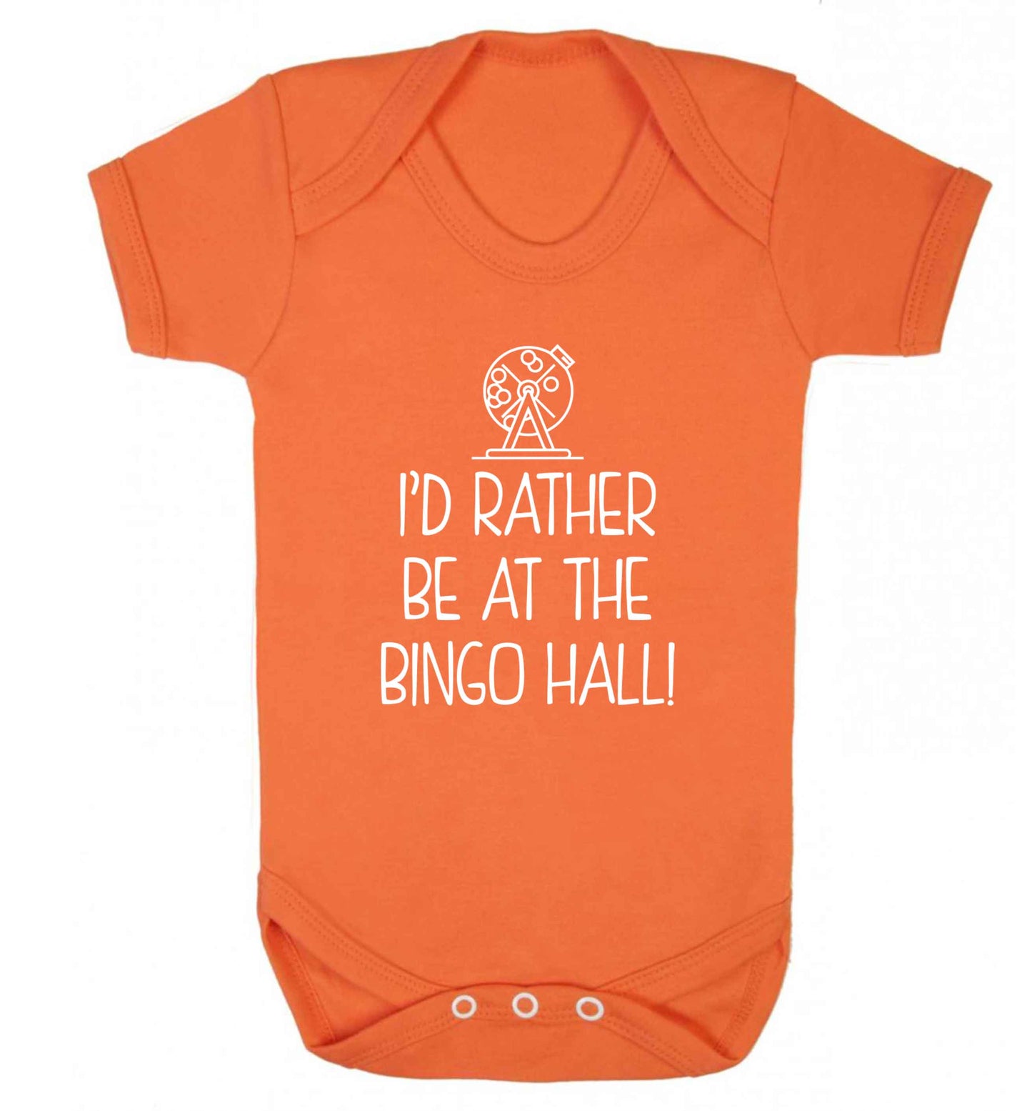 I'd rather be at the bingo hall Baby Vest orange 18-24 months