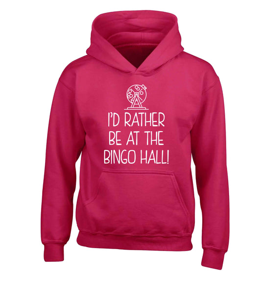 I'd rather be at the bingo hall children's pink hoodie 12-13 Years
