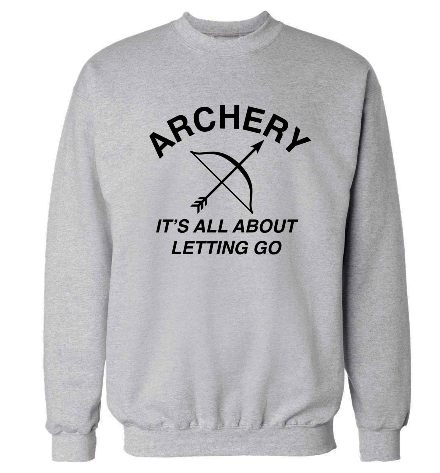 Archery it's all about letting go Adult's unisex grey Sweater 2XL