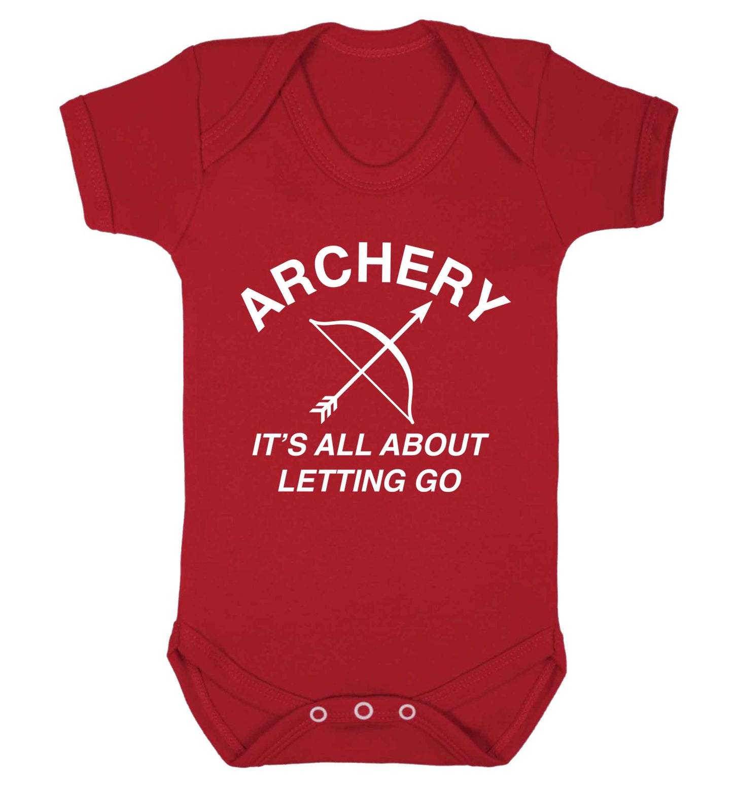 Archery it's all about letting go Baby Vest red 18-24 months