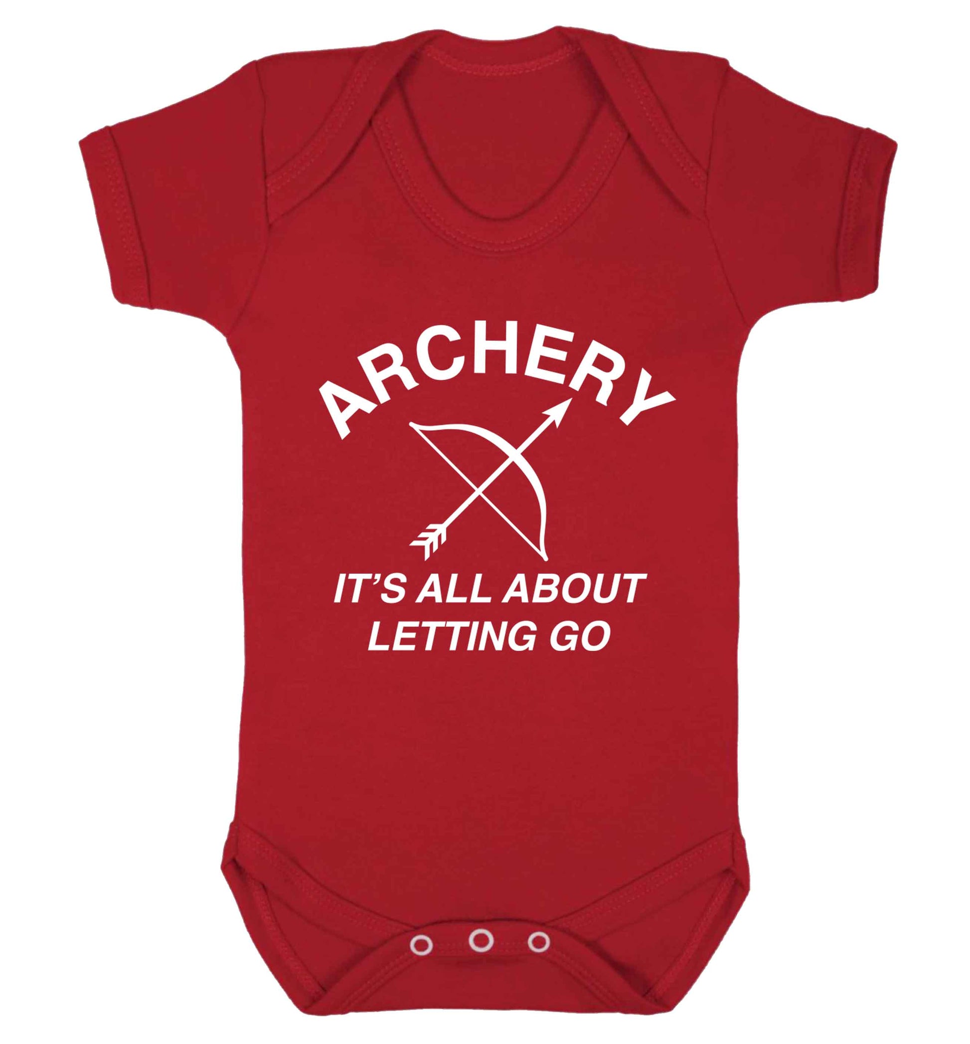Archery it's all about letting go Baby Vest red 18-24 months