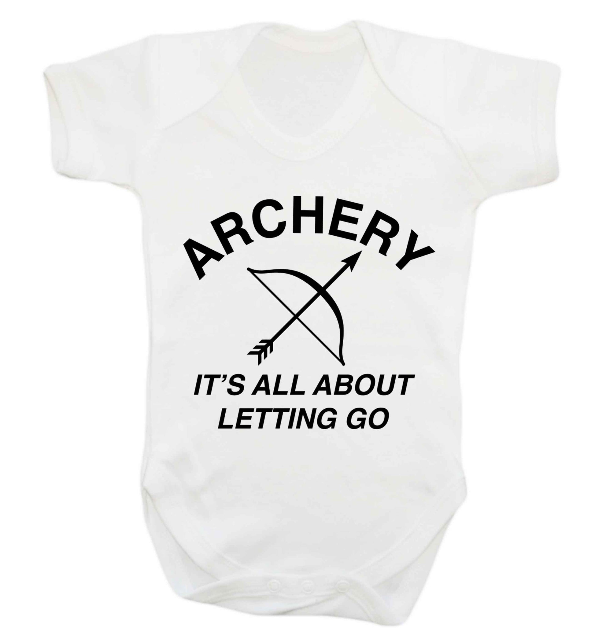 Archery it's all about letting go Baby Vest white 18-24 months
