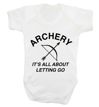 Archery it's all about letting go Baby Vest white 18-24 months
