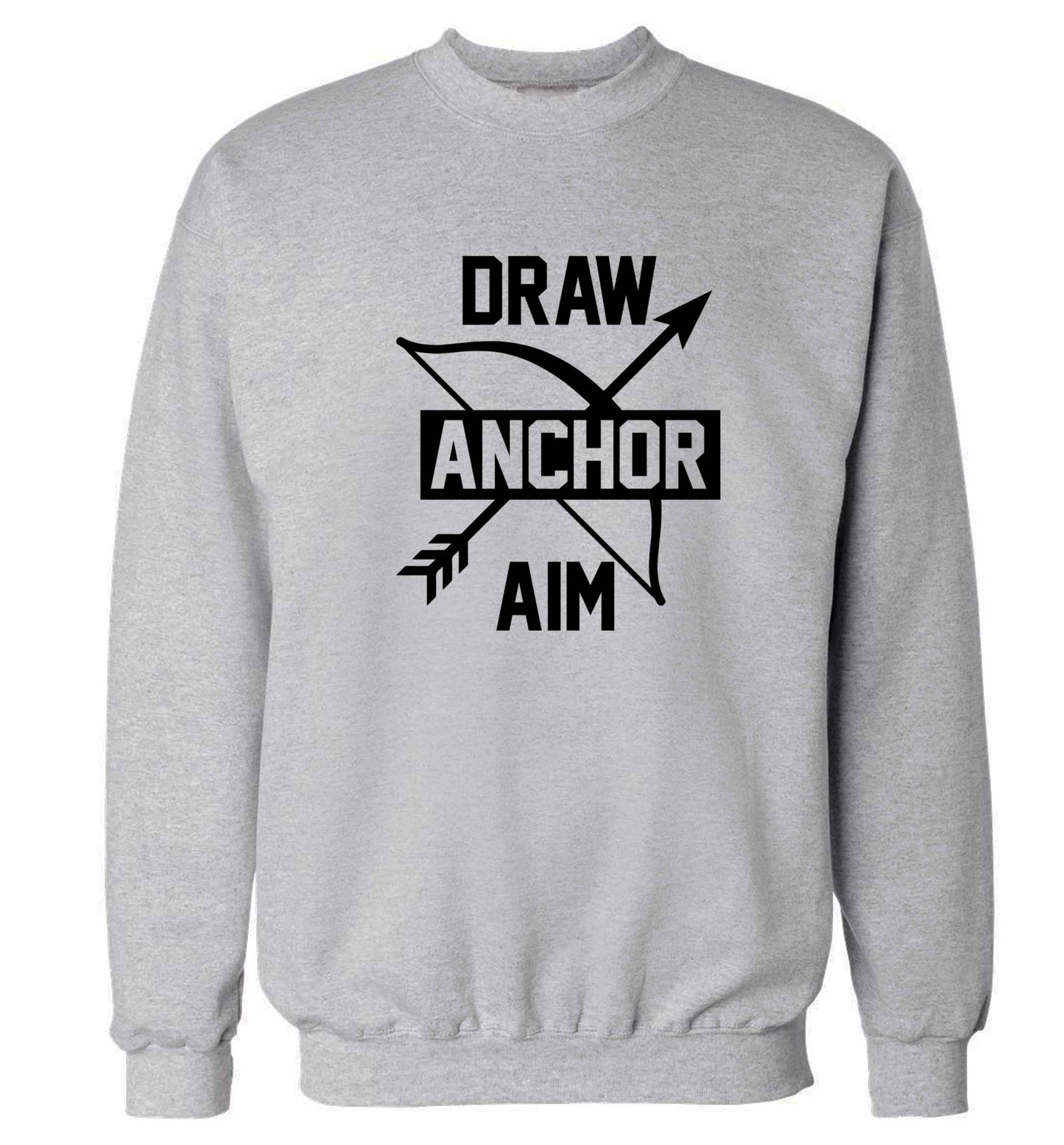 Draw anchor aim Adult's unisex grey Sweater 2XL