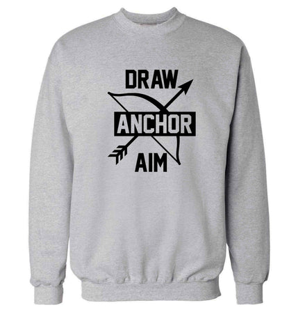 Draw anchor aim Adult's unisex grey Sweater 2XL