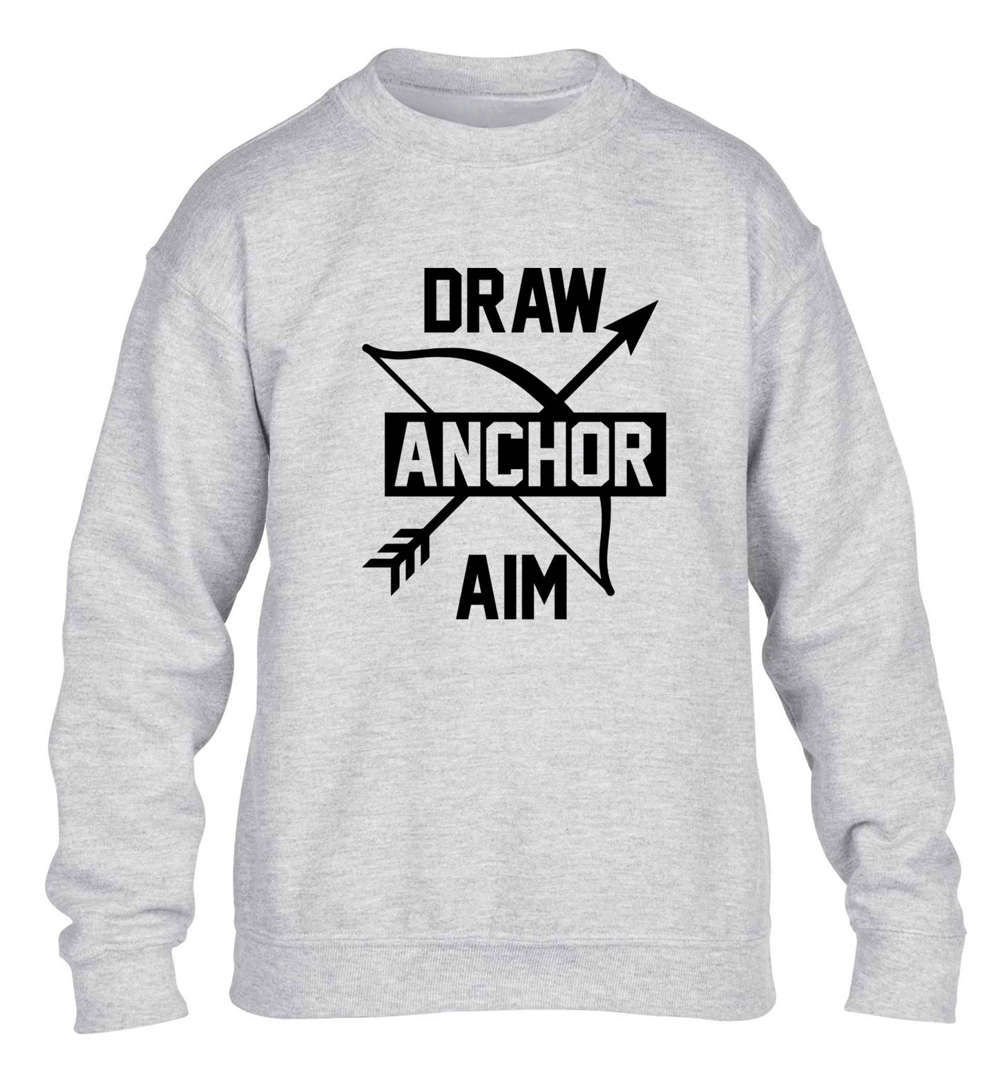 Draw anchor aim children's grey sweater 12-13 Years