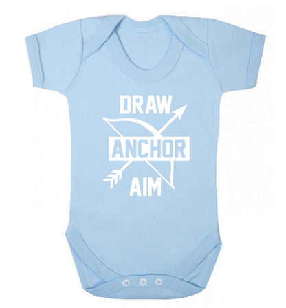 Draw anchor aim Baby Vest pale blue 18-24 months