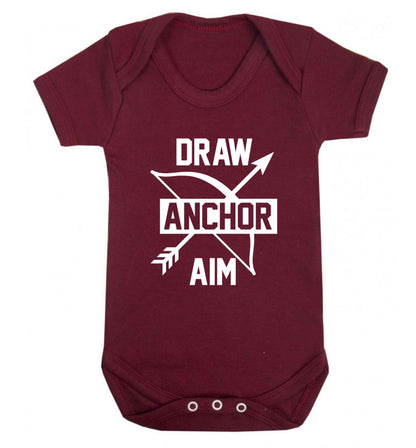 Draw anchor aim Baby Vest maroon 18-24 months