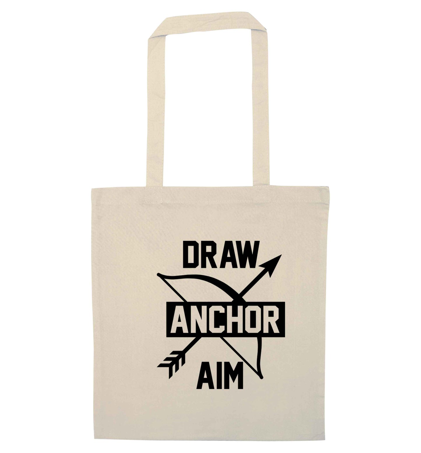 Draw anchor aim natural tote bag