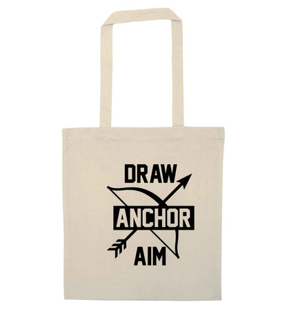 Draw anchor aim natural tote bag