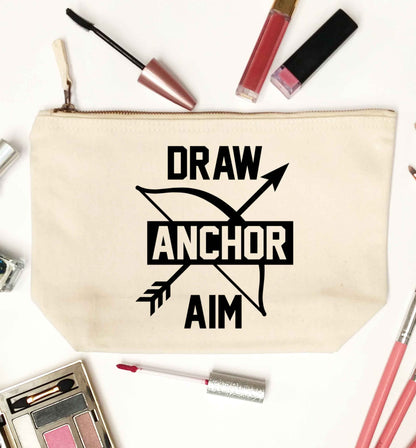 Draw anchor aim natural makeup bag