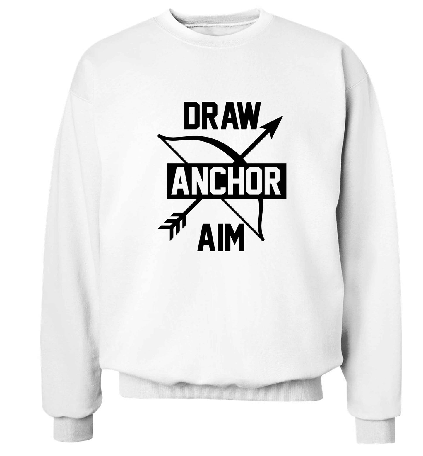 Draw anchor aim Adult's unisex white Sweater 2XL