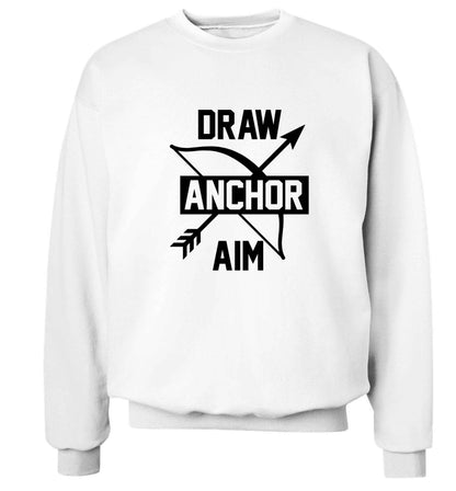 Draw anchor aim Adult's unisex white Sweater 2XL