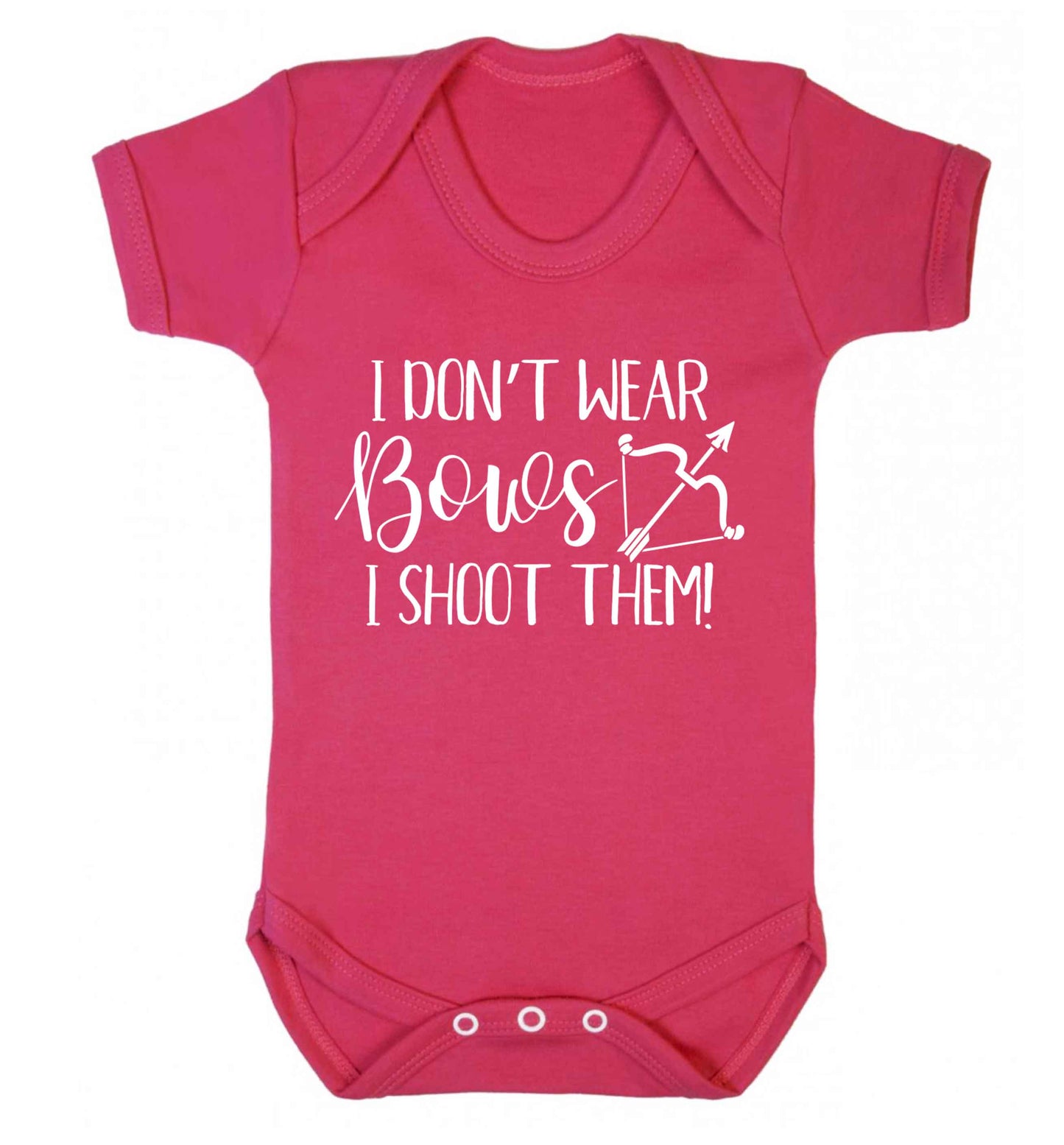 I don't wear bows I shoot them Baby Vest dark pink 18-24 months