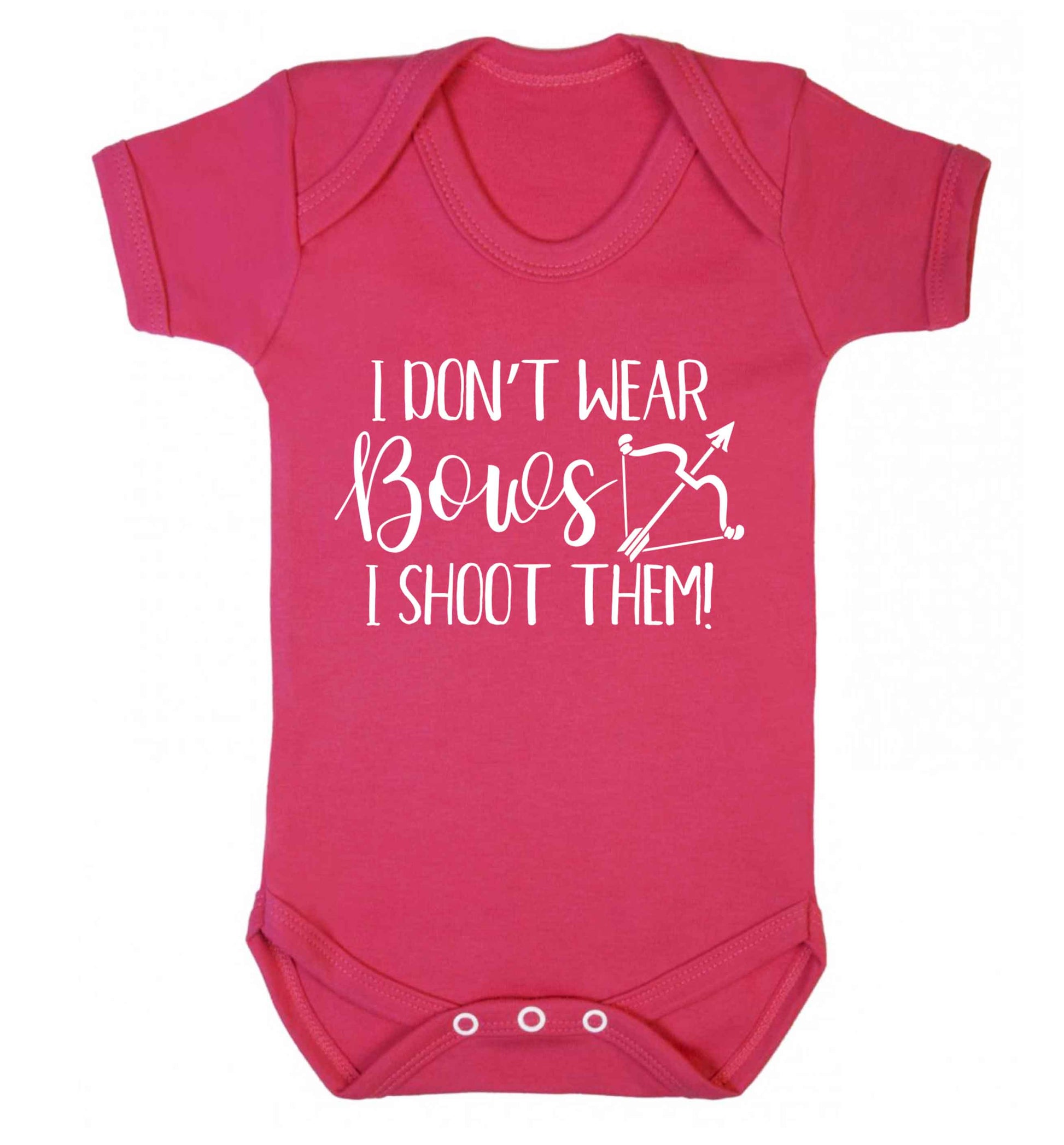 I don't wear bows I shoot them Baby Vest dark pink 18-24 months