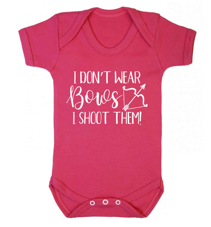 I don't wear bows I shoot them Baby Vest dark pink 18-24 months