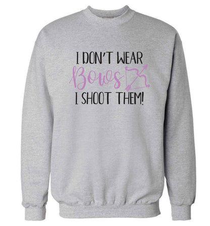 I don't wear bows I shoot them Adult's unisex grey Sweater 2XL