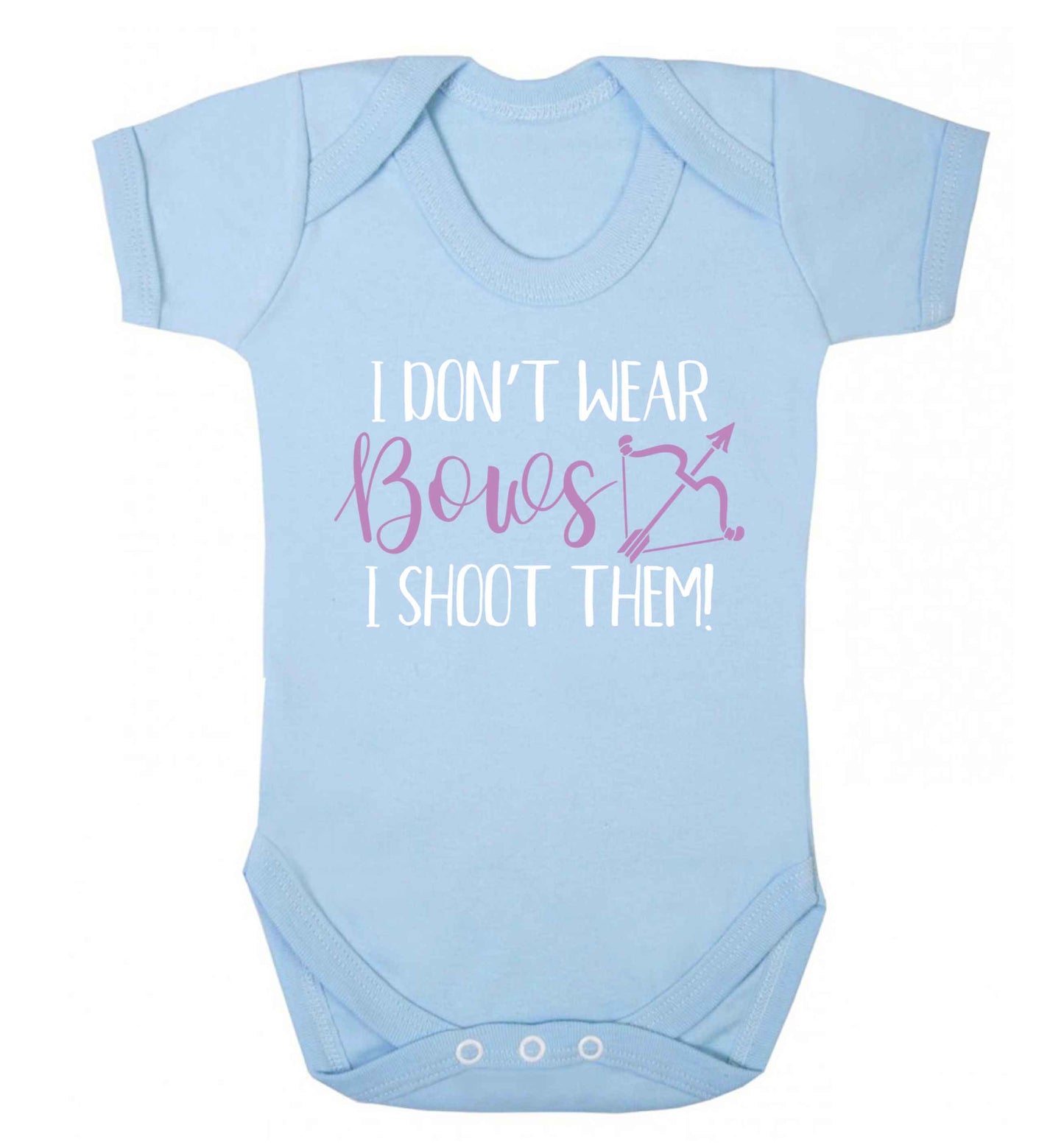 I don't wear bows I shoot them Baby Vest pale blue 18-24 months