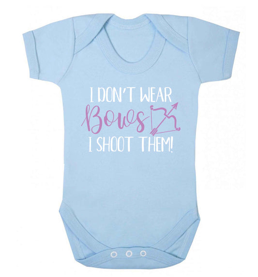 I don't wear bows I shoot them Baby Vest pale blue 18-24 months