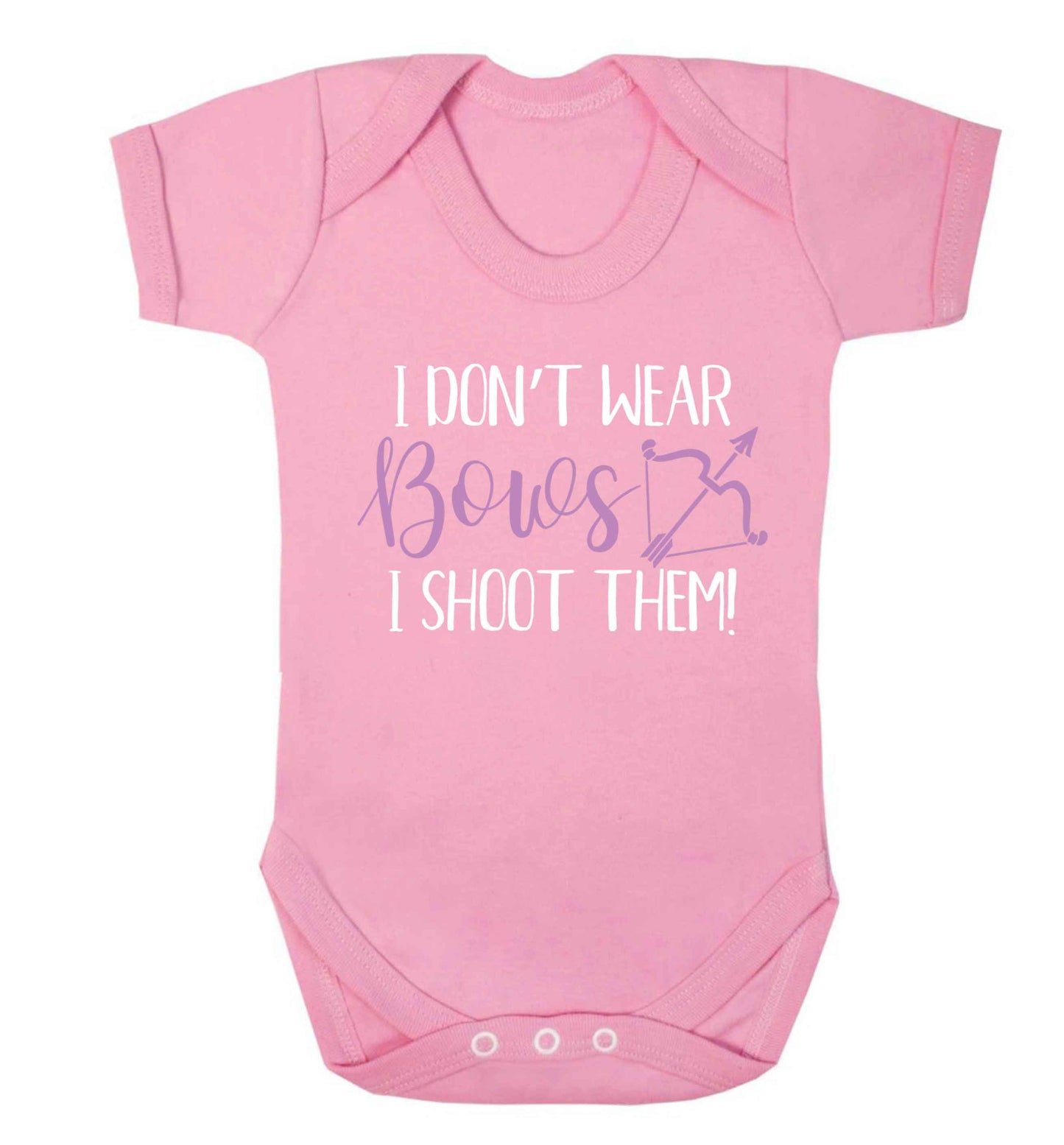 I don't wear bows I shoot them Baby Vest pale pink 18-24 months