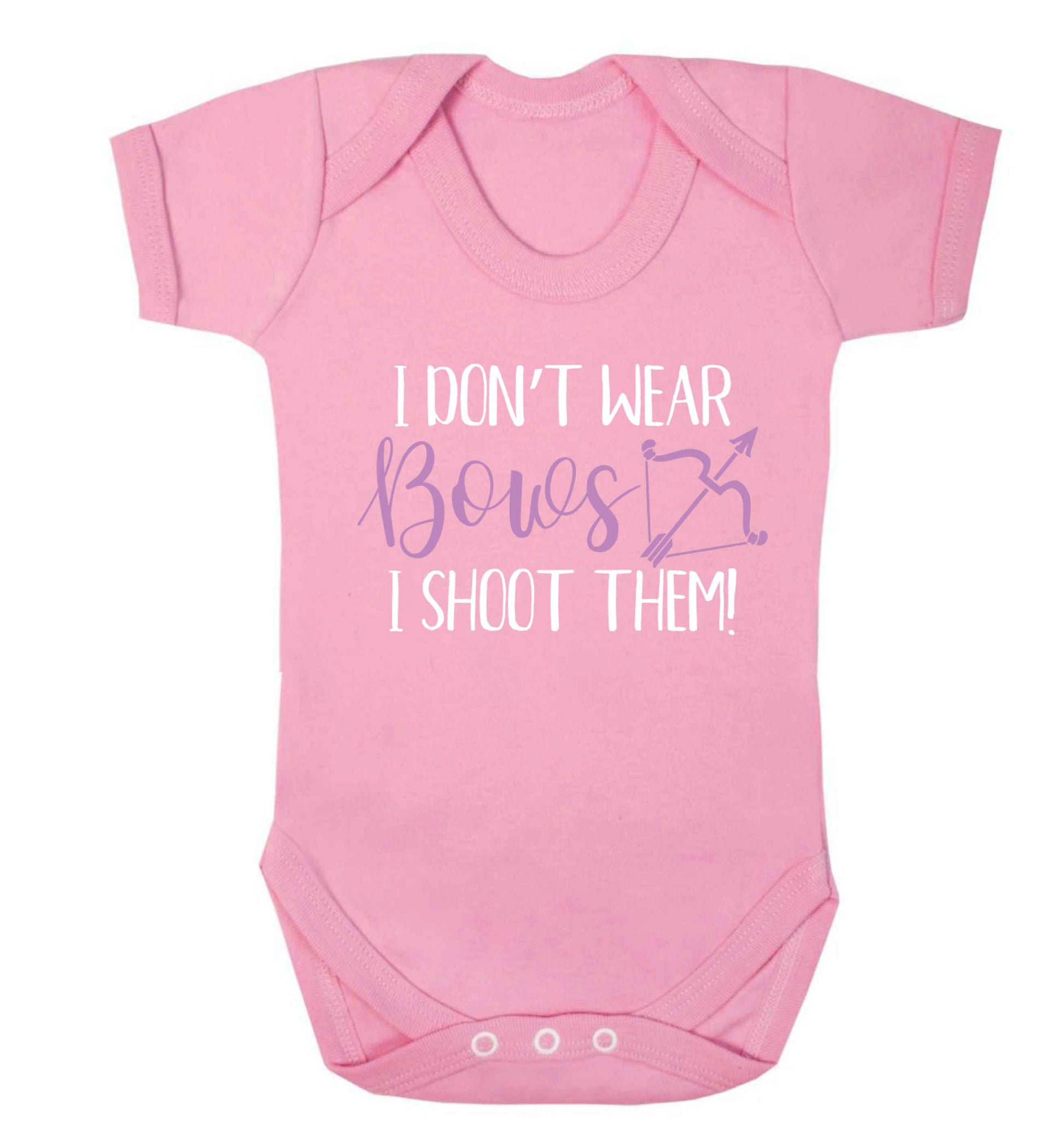 I don't wear bows I shoot them Baby Vest pale pink 18-24 months