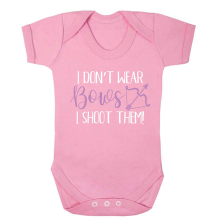 I don't wear bows I shoot them Baby Vest pale pink 18-24 months