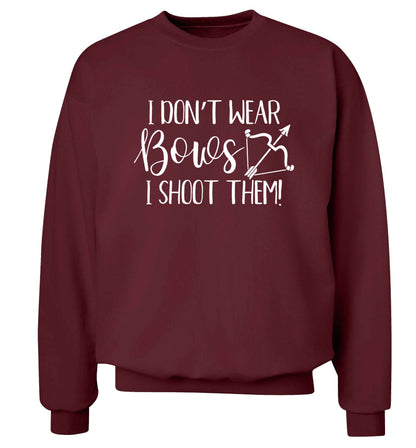 I don't wear bows I shoot them Adult's unisex maroon Sweater 2XL