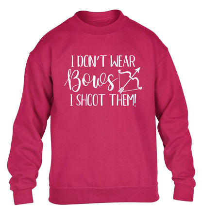 I don't wear bows I shoot them children's pink sweater 12-13 Years
