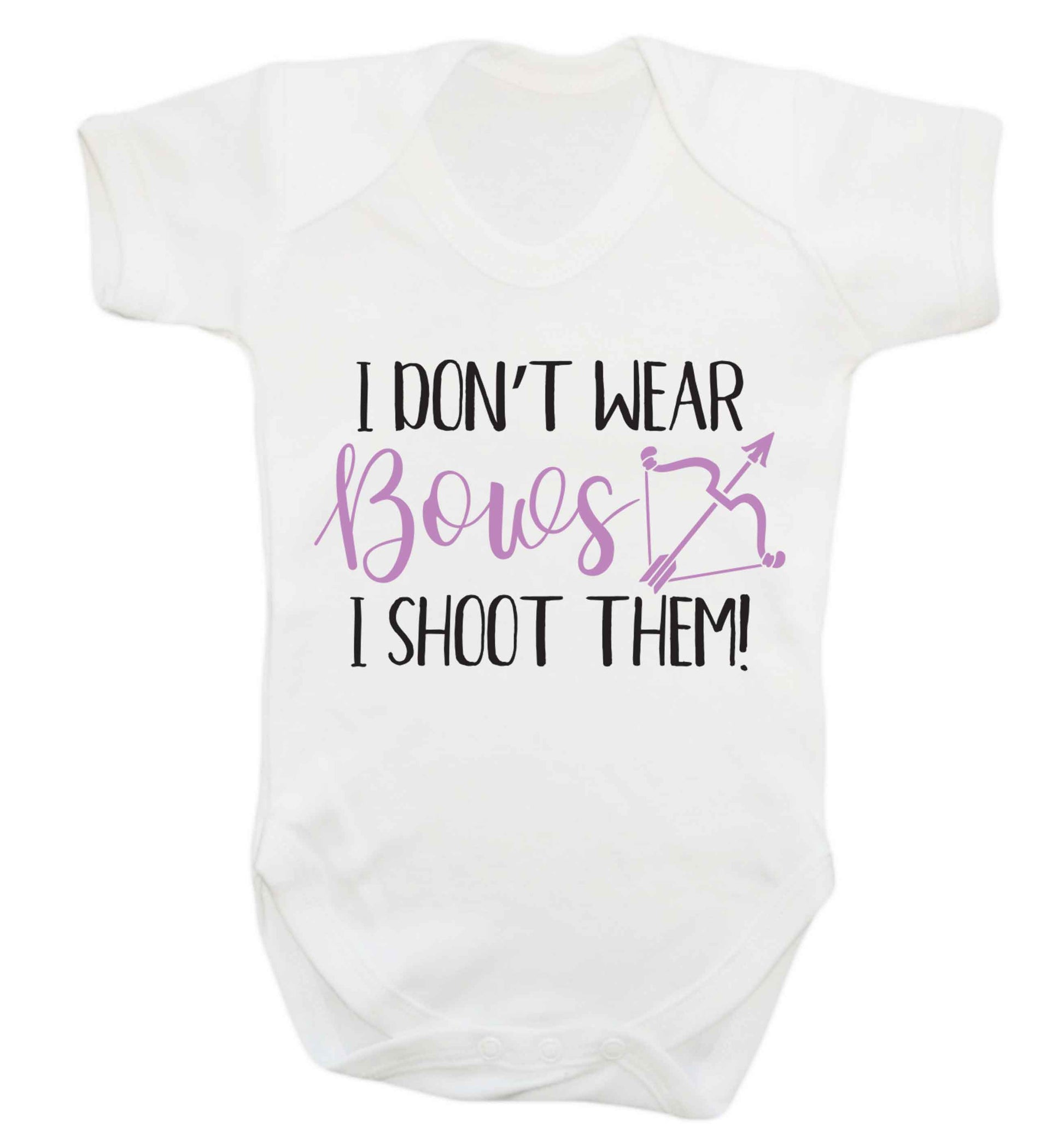 I don't wear bows I shoot them Baby Vest white 18-24 months