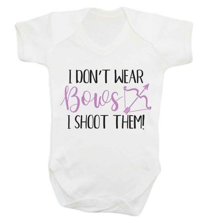 I don't wear bows I shoot them Baby Vest white 18-24 months