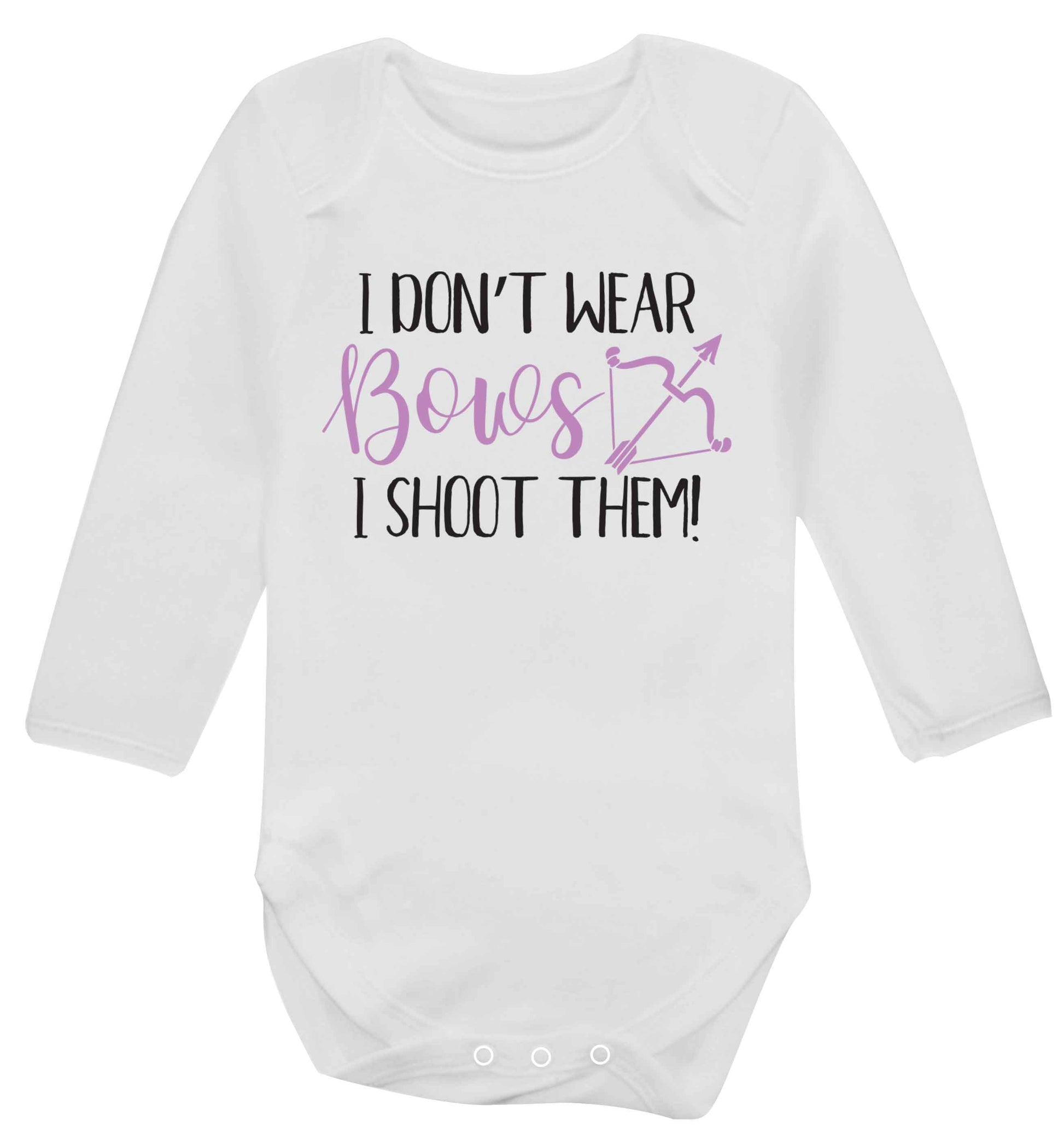 I don't wear bows I shoot them Baby Vest long sleeved white 6-12 months
