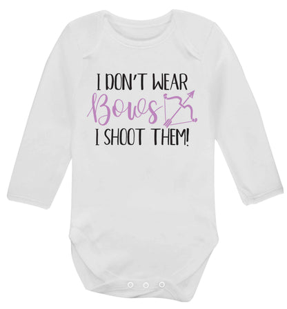 I don't wear bows I shoot them Baby Vest long sleeved white 6-12 months