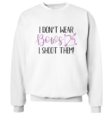 I don't wear bows I shoot them Adult's unisex white Sweater 2XL