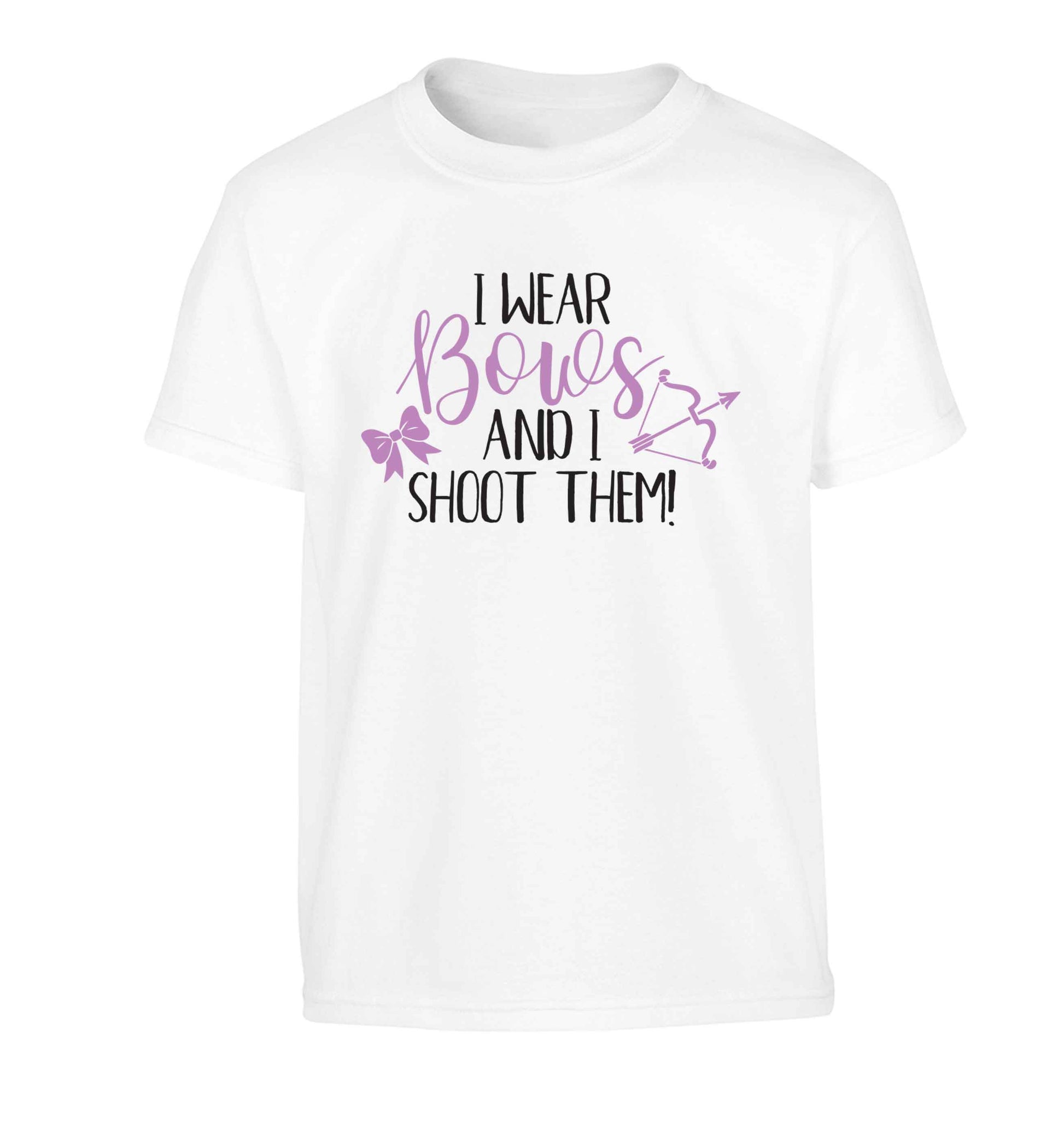 I wear bows and I shoot them Children's white Tshirt 12-13 Years