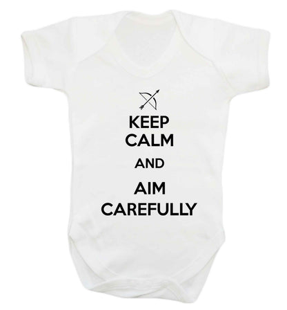 Keep calm and aim carefully Baby Vest white 18-24 months