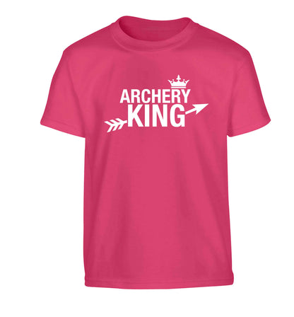 Archery king Children's pink Tshirt 12-13 Years